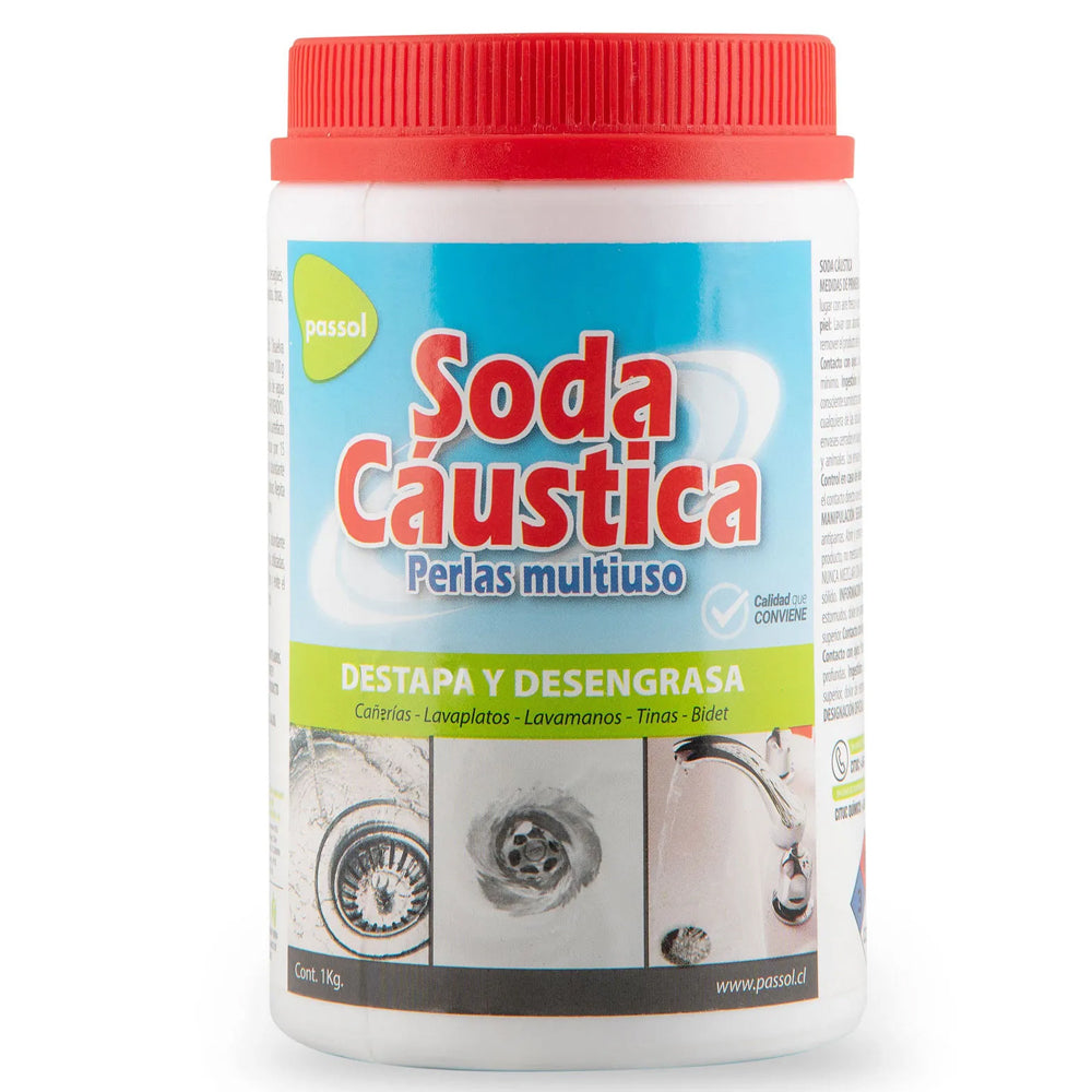 SODA CAUSTICA POTE 1 KG PASSOL