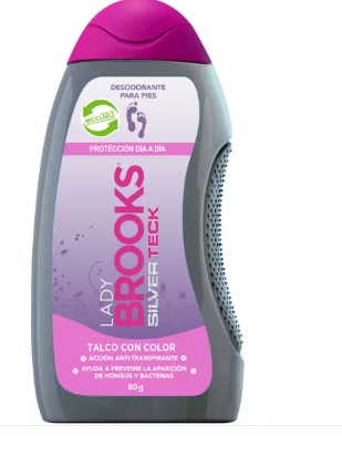Talco Lady Brooks Silver Teck 80 grs