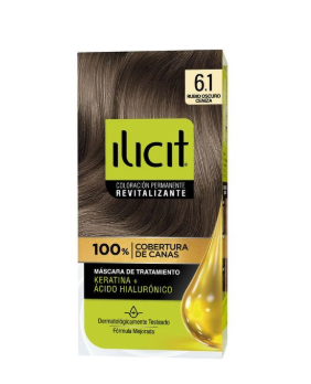 Tintura Coloración Cabello 4.0 Rubio Oscuro Ceniza (47Gr) Ilicit