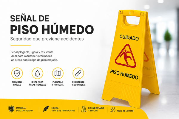Señalética Piso Húmedo – Seguridad y Prevención de Accidentes