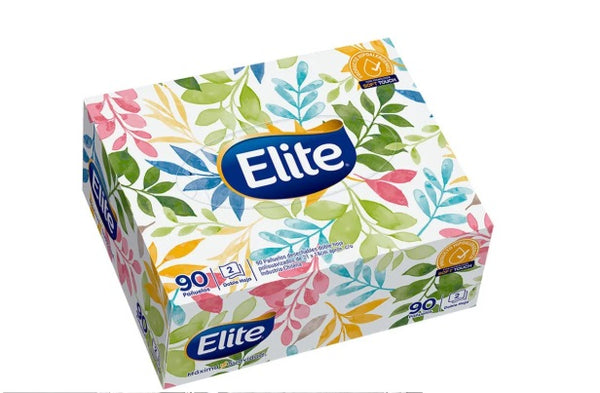 Pañuelos Facial Elite Doble Hoja Individual 90 un.
