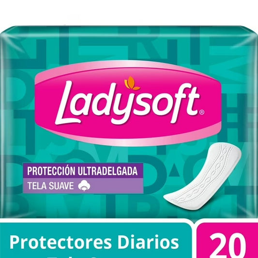 Protector Diario Ladysoft Ultradelgada Tela Suave 20 un