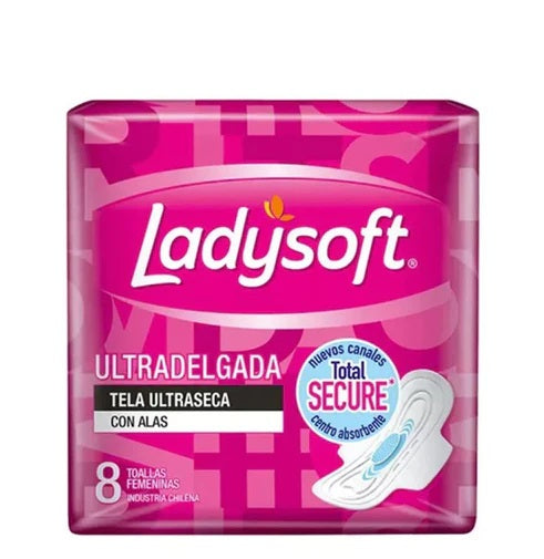 Toalla Higienica Ladysoft Ultradelgada Con Alas 8Un