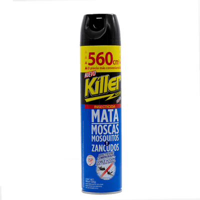 Killer insecticida mata moscas mosquitos y zancudos 560cc
