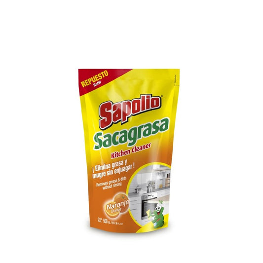 Limpiador Antigrasa Sapolio Doypack Naranja 500 Ml