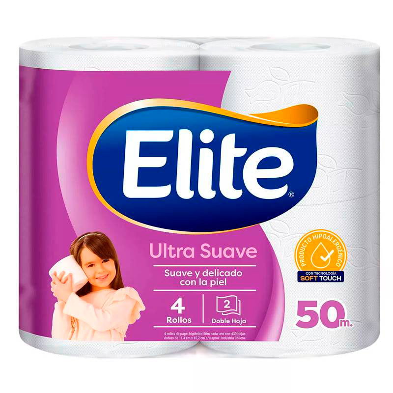 PAPEL HIGIENICO ELITE ULTRA 4X50 METROS