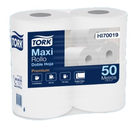 Papel higiénico Tork 8 Packs de 4 Rollos x 50 mt