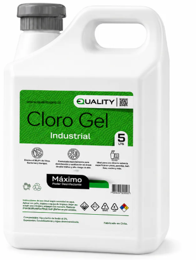 Cloro Gel Concentrado Industrial 5 Litros