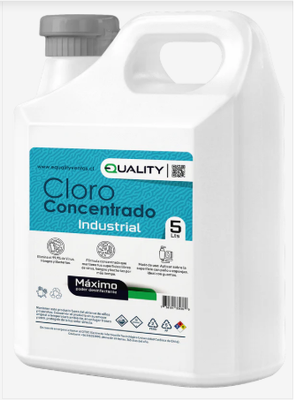 Cloro Industrial Concentrado 5 LTS - Desinfección Extrema
