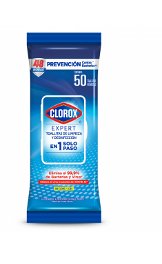 Toallas Desinfectantes Clorox Expert Flowpack 50 Unidades