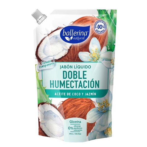 Jabón Líquido Ballerina Aceite De Coco y Jazmin, 750 ml