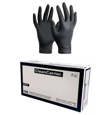 Guantes De Nitrilo Negro Clean Carrier  Talla L