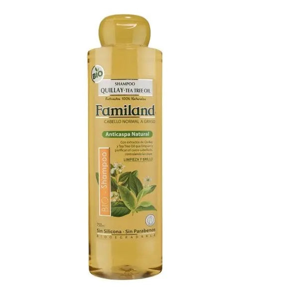 Shampoo Familand Bio 750ml Variedades aromas Quillay -Tea Tree Oil BIO