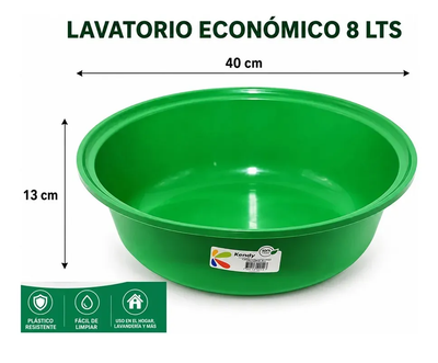 Kendy Economico N°1  Lavatorios Palangana Balde Económico Pequeño 8 Litros Color Azul