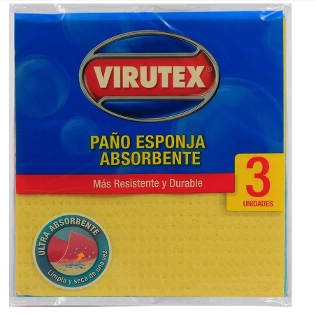 Paño Esponja Ultra Absorbente, 3 Un