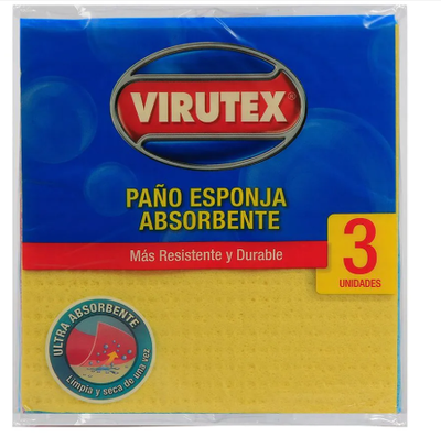 Paño Esponja Ultra Absorbente, 3 Un
