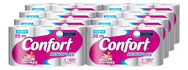 Manga Papel Higiénico Confort RendiPlus - 20 Metros 48 Rollos