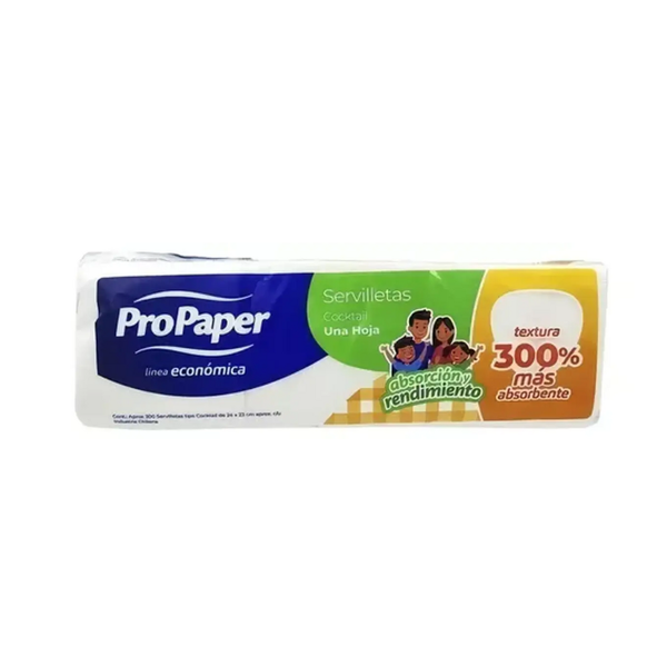 Servilleta Coctel Marca Propaper Caja Por 12 Paquetes De 300