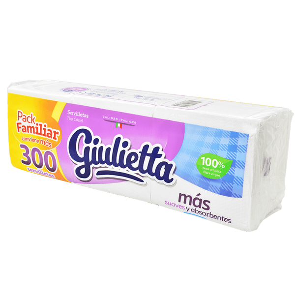 Servilletas Giulietta Pack familiar 300 unidades