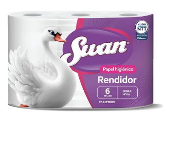 Papel Higiénico Swan Rendidor 20 Metros ( 6 Rollos )