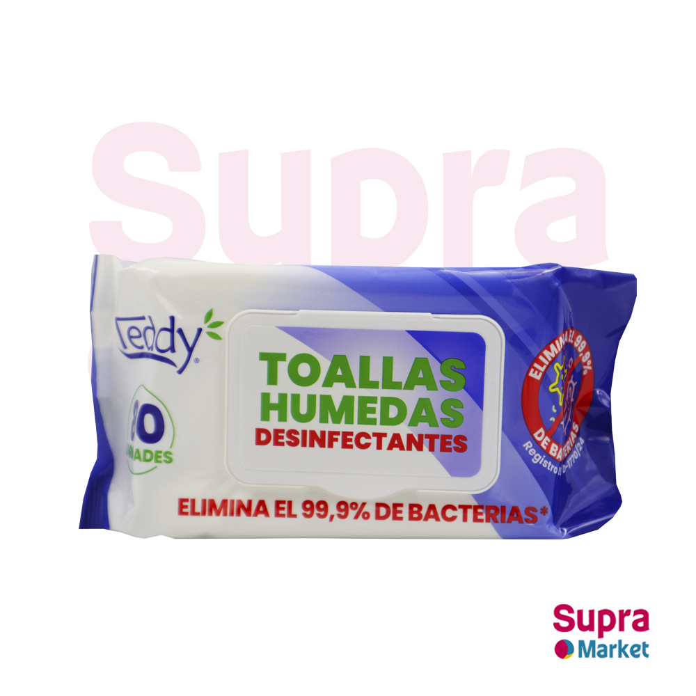 TOALLA DESINFECTANTE TEDDY 80 UND