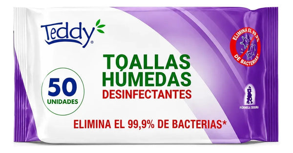 Toallas Húmedas Desinfectante Teddy 50 Unidades